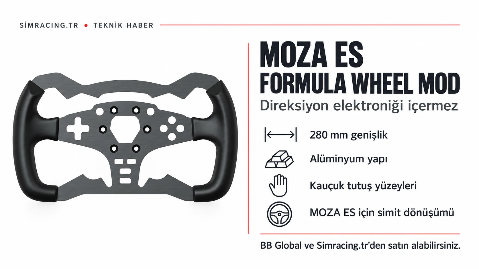 MOZA ES Formula Wheel Mod – Teknik Özellikler