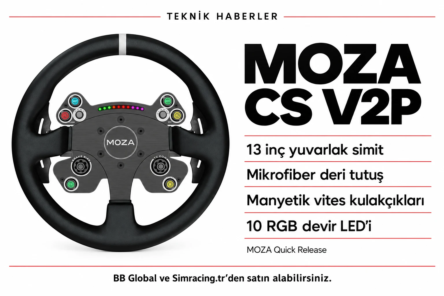 MOZA CS V2P Direksiyon – Teknik Detaylar