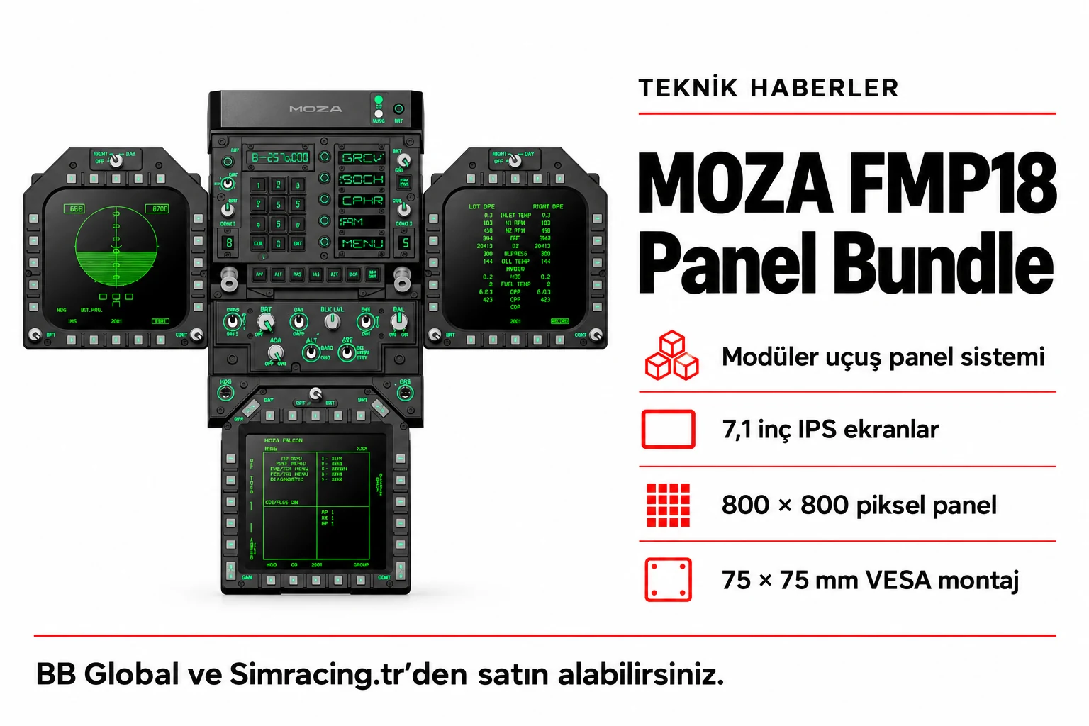 MOZA FMP18 Panel Bundle – Teknik Detaylar