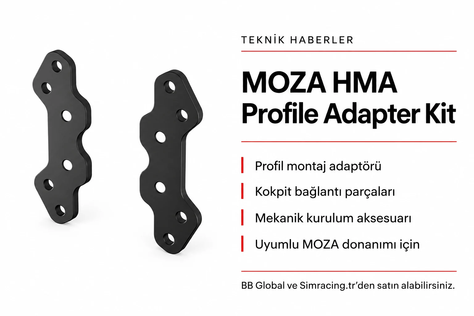 MOZA HMA Profile Adapter Kit – Teknik Detaylar