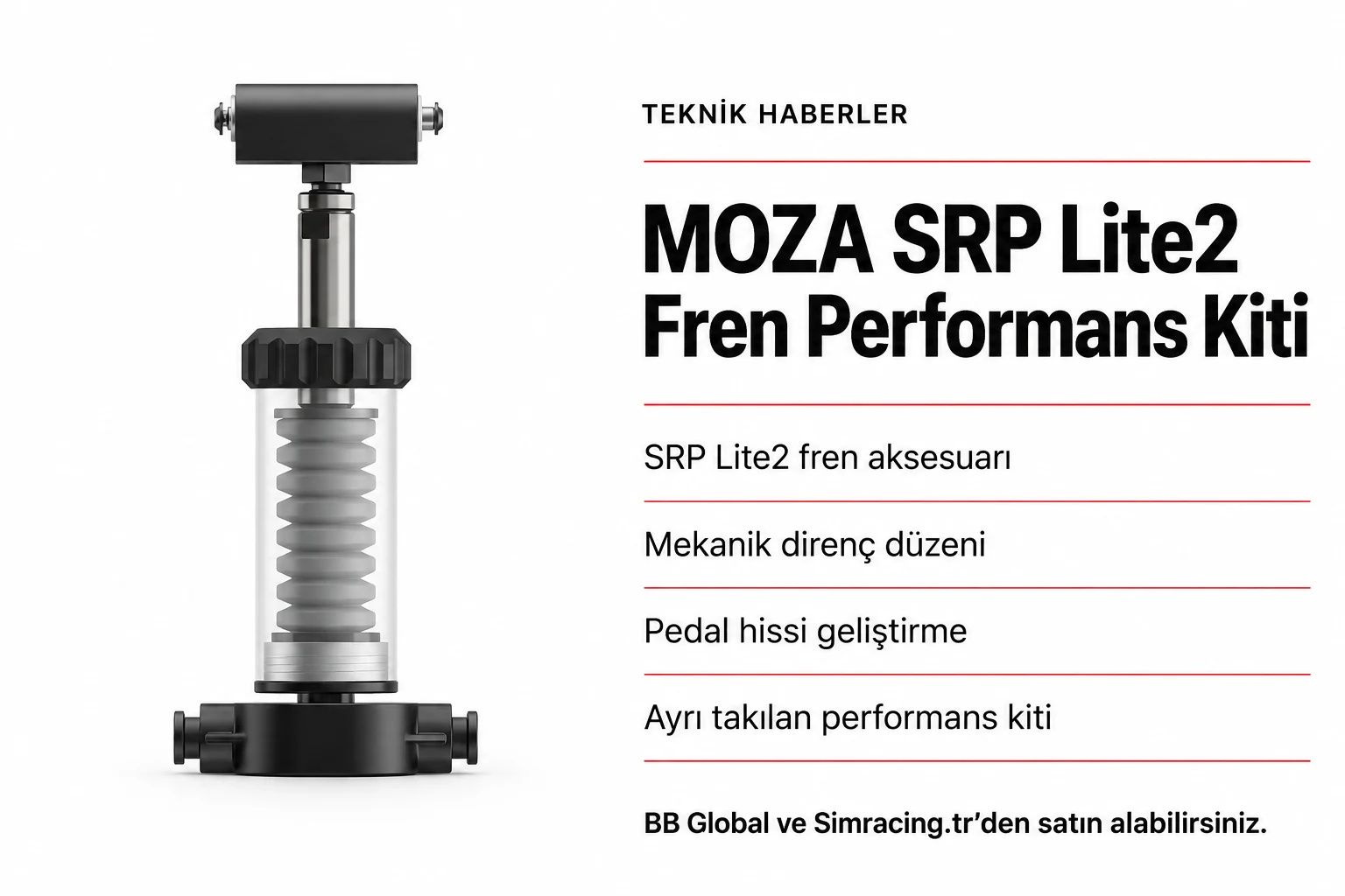 MOZA SRP Lite2 Fren Performans Kiti – Teknik Detaylar