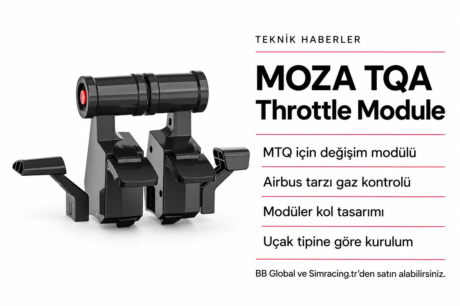 MOZA TQA Throttle Module – Teknik Detaylar