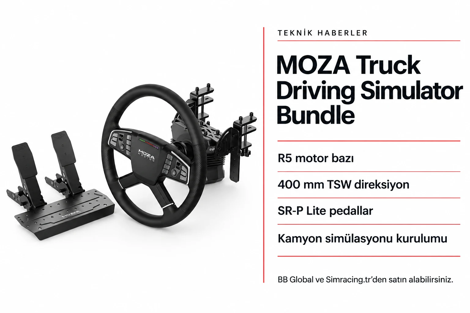 MOZA Truck Driving Simulator Bundle – Teknik Detaylar