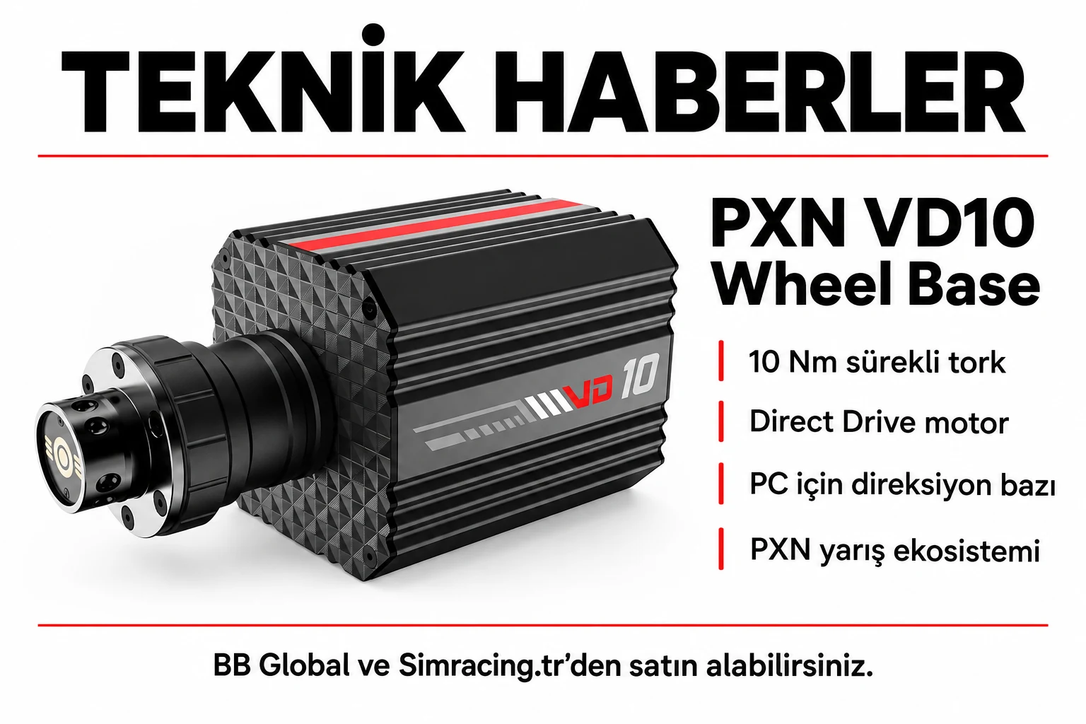 PXN VD10 Wheel Base – Teknik Detaylar
