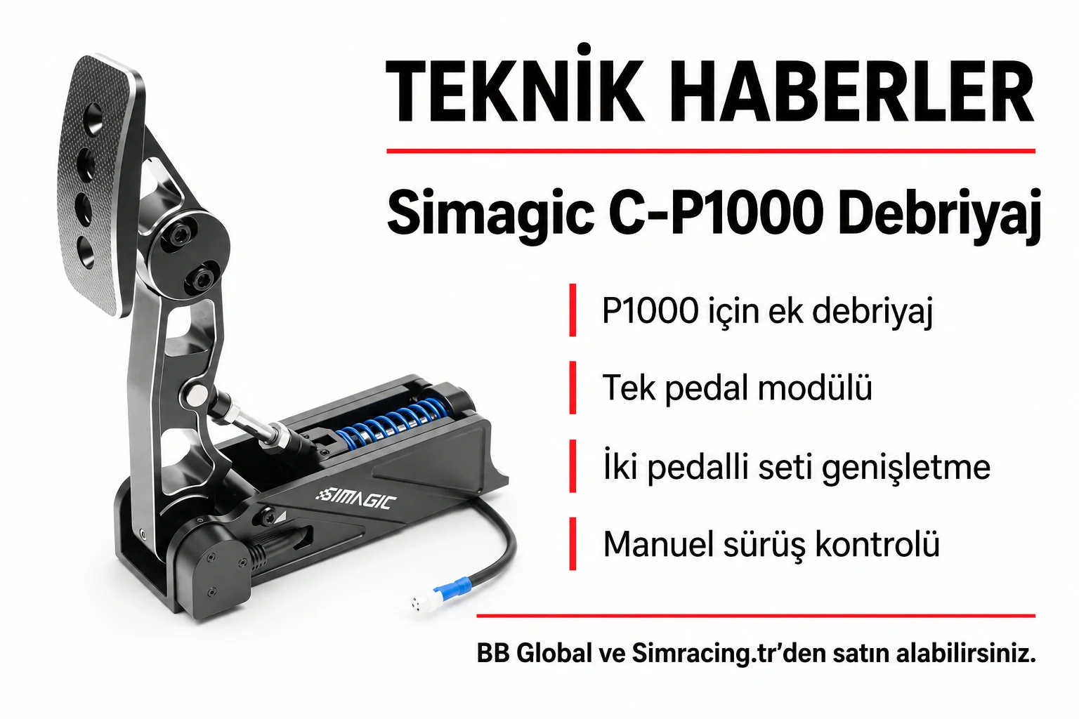 Simagic C-P1000 Debriyaj – Teknik Detaylar