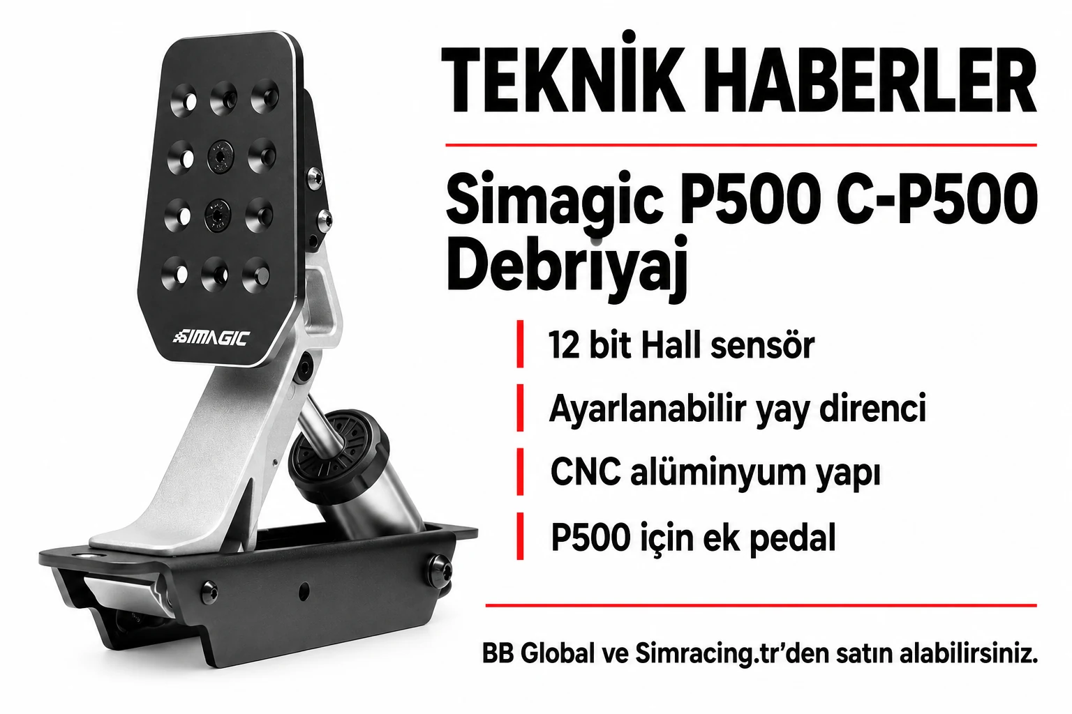 Simagic P500 C-P500 Debriyaj – Teknik Detaylar