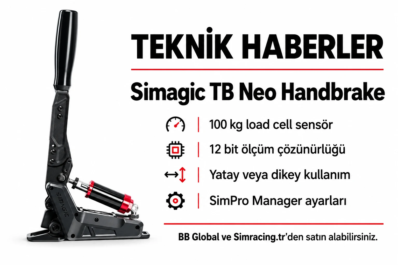 Simagic TB Neo Handbrake – Teknik Detaylar